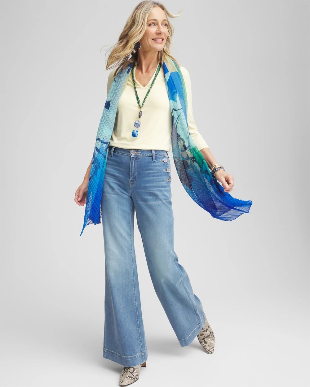 Touch of Cool™ 3/4 Sleeve Tee | Chico's Touch of Cool™ 3/4 Sleeve Tee | Chico's